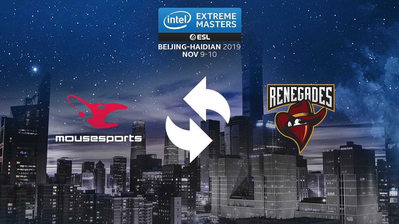 Renegades取代mousesports參加IEM 北京 2019